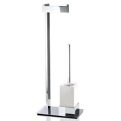 Porte Papier Toilette Decor Walther BK SBK Chrome Blanc Must-Have